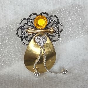 November Birthstone Angel Pin